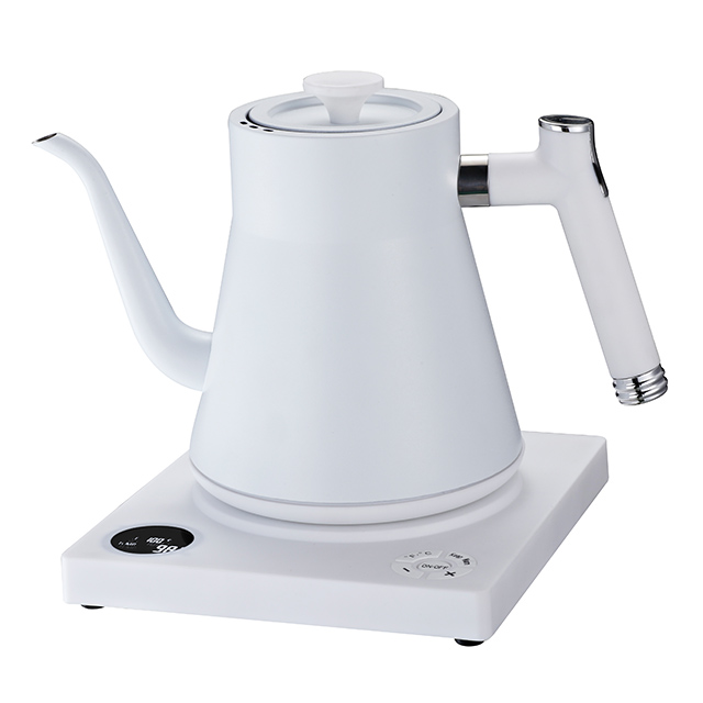 数码水壶1.0升鹅颈倒水壶，用于咖啡和茶不锈钢温控咖啡水壶